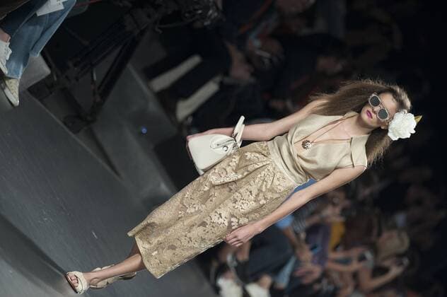 Sept. 18, 2015 - Madrid, Madrid, Spain - A model showcases designs by Duyos on the runway at the Duyos show during Mercedes-Benz Fashion Week Madrid Spring Summer 2016 at Ifema on September 18, 2015 in Madrid, Spain. Madrid Spain  - ZUMAn230