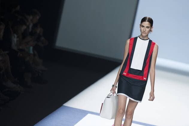 Sept. 18, 2015 - Madrid, Spain - A model showcases designs by Devota & Lomba on the runway at the Ailanto show during Mercedes-Benz Fashion Week Madrid Spring Summer 2016 at Ifema on September 18, 2015 in Madrid, Spain. Madrid Spain  - ZUMAn230