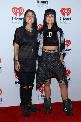 Krewella arrives in the press room for the iHeartRadio Music Festival at the MGM Grand Hotel in Las Vegas, Nevada on September 18, 2015.  LAV20150918005 JAMESxATOA