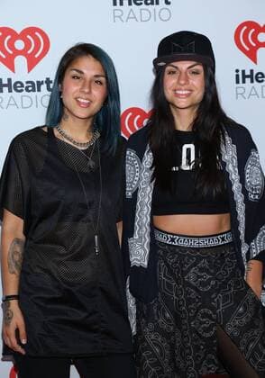 Krewella arrives in the press room for the iHeartRadio Music Festival at the MGM Grand Hotel in Las Vegas, Nevada on September 18, 2015.  LAV20150918007 JAMESxATOA