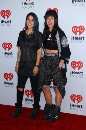 Krewella arrives in the press room for the iHeartRadio Music Festival at the MGM Grand Hotel in Las Vegas, Nevada on September 18, 2015.  LAV20150918010 JAMESxATOA