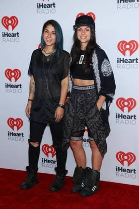 Krewella arrives in the press room for the iHeartRadio Music Festival at the MGM Grand Hotel in Las Vegas, Nevada on September 18, 2015.  LAV20150918011 JAMESxATOA