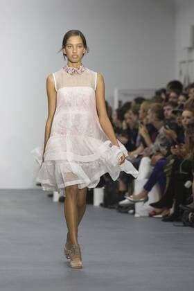 London, UK. 18 09 2015. London Fashion Week runway show of designer Bora Aksu at the BFC Show Space in Brewer Street. London Fashion Week, Bora Aksu, London, UK 