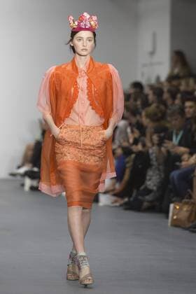 London, UK. 18 09 2015. London Fashion Week runway show of designer Bora Aksu at the BFC Show Space in Brewer Street. London Fashion Week, Bora Aksu, London, UK 