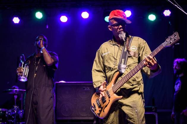 Sept. 18, 2015 - American rock band FISHBONE from Los Angeles, California, which plays a fusion of ska, punk rock, funk, hard rock and soul, performed a sold out show at TURF Music Festival in Toronto. In picture: ANGELO MOORE,JOHN NORWOOD FISHER,WALTER A. KIBBY II,JOHN STEWARD,ROCKY GEORGE,JAY ARMANT,PAUL HAMPTON - ZUMAm154