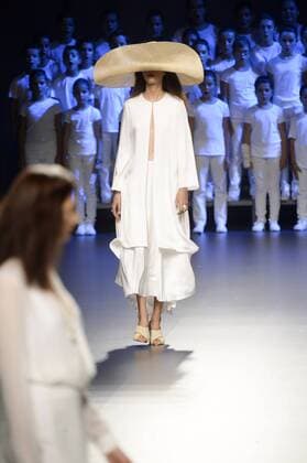 Model bei der Duyos Fashion Show auf der Mercedes-Benz Fashion Week Madrid Spring Summer 2016. Madrid, 18.09.2015 Duyos Model 