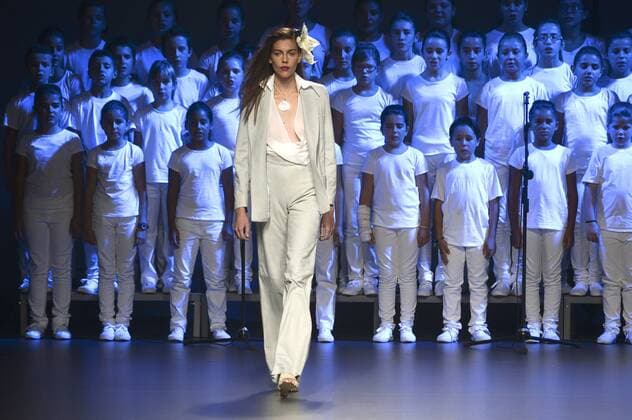 Model bei der Duyos Fashion Show auf der Mercedes-Benz Fashion Week Madrid Spring Summer 2016. Madrid, 18.09.2015 Duyos Model 