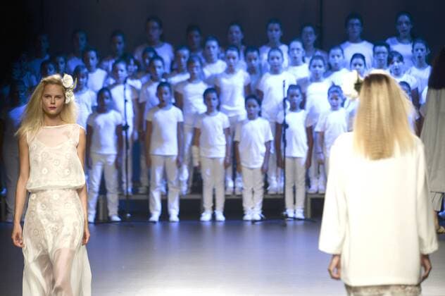 Models bei der Duyos Fashion Show auf der Mercedes-Benz Fashion Week Madrid Spring Summer 2016. Madrid, 18.09.2015 Duyos Model 