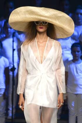 Model bei der Duyos Fashion Show auf der Mercedes-Benz Fashion Week Madrid Spring Summer 2016. Madrid, 18.09.2015 Duyos Model 