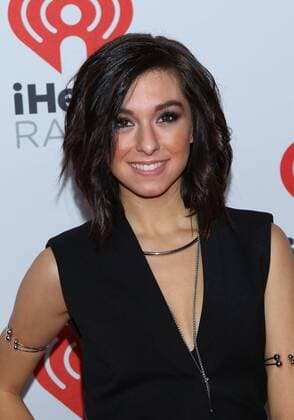 Christina Grimmie arrives in the press room for the iHeartRadio Music Festival at the MGM Grand Hotel in Las Vegas, Nevada on September 18, 2015.  LAV20150918082 JAMESxATOA