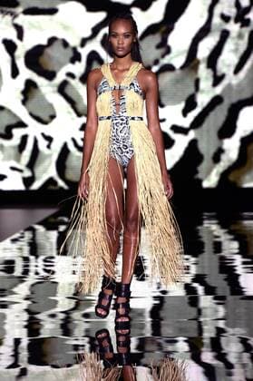 Model bei der Andres Sarda Fashion Show auf der Mercedes-Benz Fashion Week Madrid Spring Summer 2016. Madrid, 19.09.2015 Andres Sarda Model 