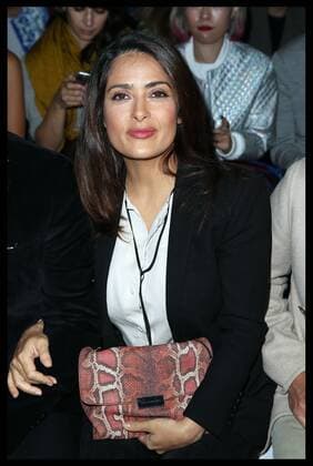 . 19 09 2015. London, United Kingdom. Salma Hayek in the front row at the Hunter Original show at London Fashion Week-S S 2016 -Day two.  xStephenxLockx xi-Imagesx IIM-11063-0023