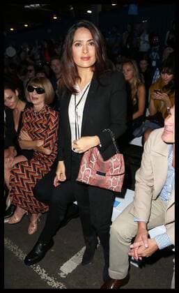 . 19 09 2015. London, United Kingdom. Salma Hayek in the front row at the Hunter Original show at London Fashion Week-S S 2016 -Day two.  xStephenxLockx xi-Imagesx IIM-11063-0026
