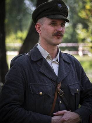 Sept. 19, 2015 - Warrior of the Ukrainian Insurgent Army during the Second World War -- In the historical festival Civilization in Kiev, Ukraine have been replicated the history of revolutions, way of life and the atmosphere of centuries since antiquity and the middle of the twentieth century - ZUMAg154