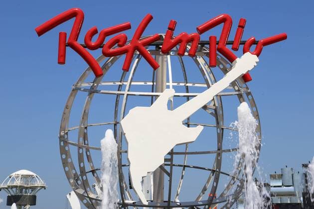RIO DE JANEIRO, Brazil - 09 19 2015: ROCK IN RIO 2015 - Logo Rock in Rio 2015.  Andr?xHorta