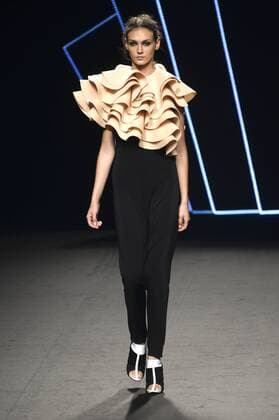 Model bei der Amaya Arzuaga Fashion Show auf der Mercedes-Benz Fashion Week Madrid Spring Summer 2016. Madrid, 19.09.2015 Amaya Arzuaga Model 