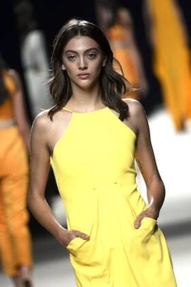 Model bei der Juanjo Oliva Fashion Show auf der Mercedes-Benz Fashion Week Madrid Spring Summer 2016. Madrid, 19.09.2015 Juanjo Oliva Model 