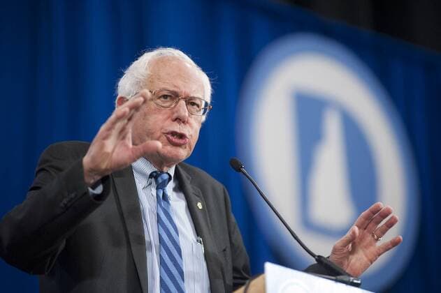 Sept. 19, 2015 - Manchester, New Hampshire, U.S - Senator BERNIE SANDERS speaks to supporters at the 2015 NHDP State Convention in Manchester at the Verizon Wireless Arena Saturday. Manchester U.S. - ZUMAm153