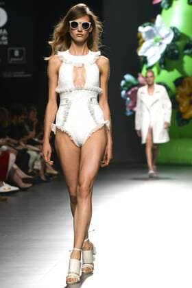 Model bei der Ana Locking Fashion Show auf der Mercedes-Benz Fashion Week Madrid Spring Summer 2016. Madrid, 19.09.2015 Ana Locking Model 