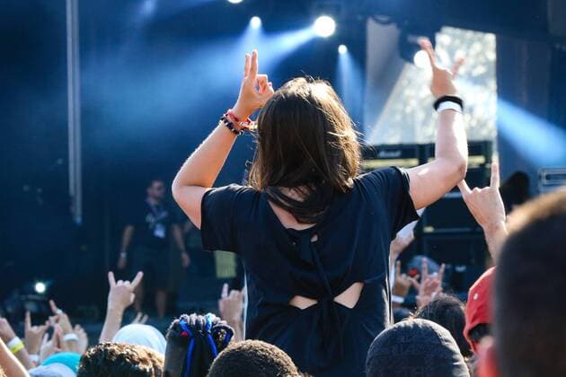 RIO DE JANEIRO, Brazil - 09 19 2015: ROCK IN RIO 2015 - NOTURNALL: Brazilian metalheads open the Sunset Stage during Rock in Rio 2015.  Andr?xHorta