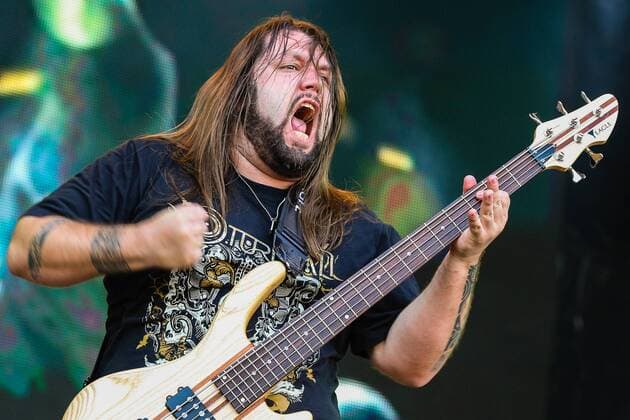 RIO DE JANEIRO, Brazil - 09 19 2015: ROCK IN RIO 2015 - NOTURNALL: Brazilian metalheads open the Sunset Stage during Rock in Rio 2015.  Andr?xHorta