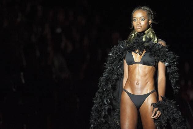 Sept. 19, 2015 - Madrid, Madrid, Spain - A model showcases designs by Andres Sarda on the runway at the Andres Sarda show during Mercedes-Benz Fashion Week Madrid Spring Summer 2016 at Ifema on September 19, 2015 in Madrid, Spain. Madrid Spain  - ZUMAn230