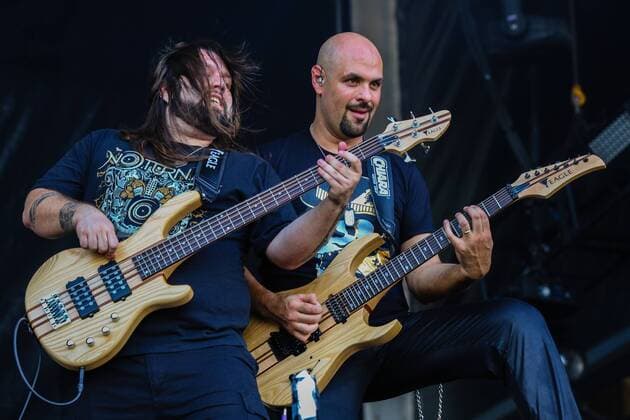RIO DE JANEIRO, Brazil - 09 19 2015: ROCK IN RIO 2015 - NOTURNALL: Brazilian metalheads open the Sunset Stage during Rock in Rio 2015.  Andr?xHorta