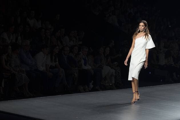 Sept. 19, 2015 - Madrid, Madrid, Spain - A model showcases designs by Roberto Torretta on the runway at the Roberto Torretta show during Mercedes-Benz Fashion Week Madrid Spring Summer 2016 at Ifema on September 19, 2015 in Madrid, Spain. Madrid Spain  - ZUMAn230