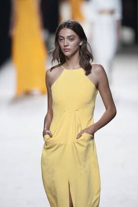 Sept. 19, 2015 - Madrid, Madrid, Spain - A model showcases designs by Juanjo Oliva on the runway at the Juanjo Oliva show during Mercedes-Benz Fashion Week Madrid Spring Summer 2016 at Ifema on September 19, 2015 in Madrid, Spain. Madrid Spain  - ZUMAn230
