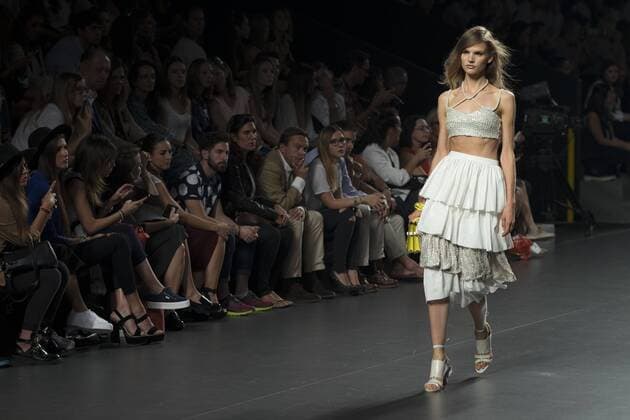 Sept. 19, 2015 - Madrid, Madrid, Spain - A model showcases designs by Ana Locking on the runway at the Ana Locking show during Mercedes-Benz Fashion Week Madrid Spring Summer 2016 at Ifema on September 19, 2015 in Madrid, Spain. Madrid Spain  - ZUMAn230