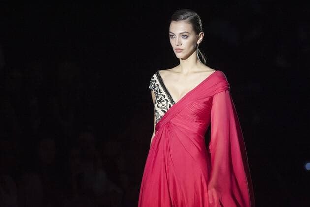 Sept. 19, 2015 - Madrid, Madrid, Spain - A model showcases designs by Hannibal Laguna on the runway at the Hannibal Laguna show during Mercedes-Benz Fashion Week Madrid Spring Summer 2015 16 at Ifema on September 19, 2015 in Madrid, Spain. Madrid Spain  - ZUMAn230