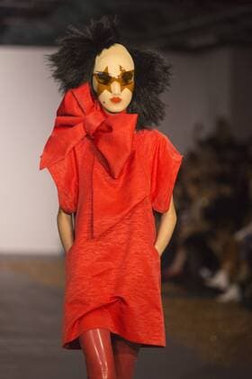 London, UK. 19 09 2015. London Fashion Week runway show of designer Gareth Pugh at the BFC Show Space in Brewer Street. London Fashion Week, Gareth Pugh, London, UK 