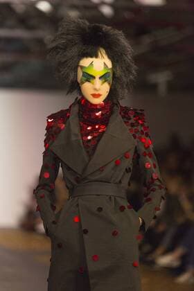 London, UK. 19 09 2015. London Fashion Week runway show of designer Gareth Pugh at the BFC Show Space in Brewer Street. London Fashion Week, Gareth Pugh, London, UK 