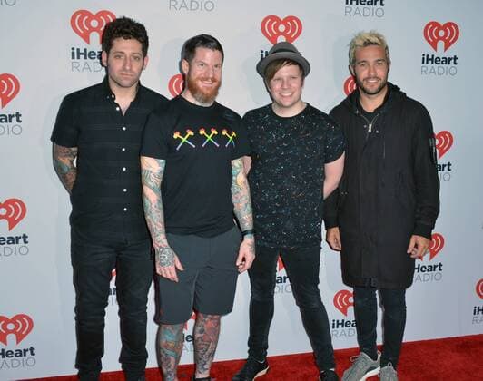 Las Vegas, Nevada, United States of America - Music group Fall Out Boy attend the 2015 iHeartRadio Music Festival on September 19, 2015 at MGM Grand Arena in Las Vegas, Nevada. Las Vegas United States of America - ZUMAt114
