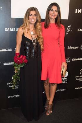 La disenadora Juana Martin con Maria Jose Suarez despues de su desfile de la Mercedes Benz Fashion Week 2015 en Madrid. 588 cordon press The designer Juana Martin with Maria Jose Suarez after her fashion show in Mercedes Benz Fashion Week 2015 in Madrid. 