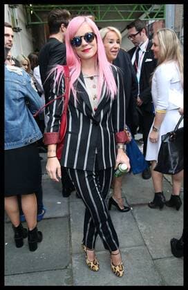 . 20 09 2015. London, United Kingdom. Lily Allen arriving at the Vivienne Westwood show at London Fashion Week S S 2016-Day three.  xStephenxLockx xi-Imagesx IIM-11067-0002
