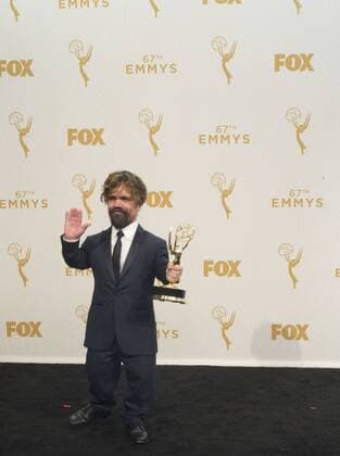 Sept. 20, 2015 - Los Angeles, CALIFORNIA, UNITED STATES OF AMERICA - Actor Peter Dinklage poses in the press room at the 67th annual Primetime Emmy Awards at Microsoft Theater on September 20, 2015 in Los Angeles, California..ARMANDO ARORIZO Los Angeles UNITED STATES OF AMERICA - ZUMAa60_