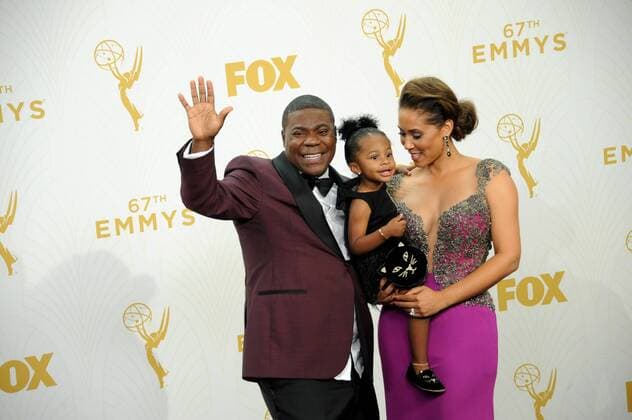 Tracy Morgan, wife Megan Wollover & daughter Maven Sonae Morgan PRIMETIME EMMY AWARDS: PRESSROOM Los Angeles  Patrick Rideaux PicturePerfect