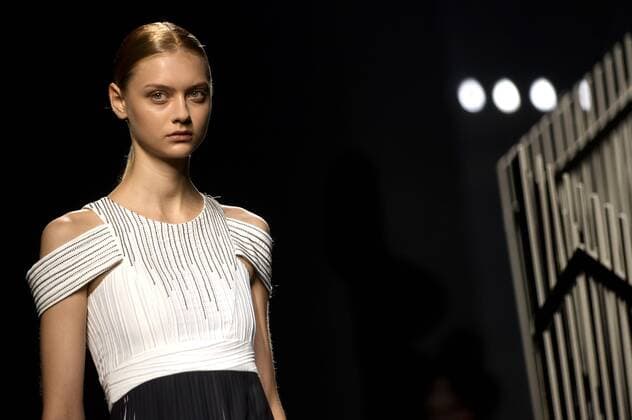 Model bei der Alvarno Fashion Show auf der Mercedes-Benz Fashion Week Madrid Spring Summer 2016. Madrid, 21.09.2015 Alvarno Model 