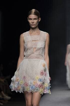 Sept. 21, 2015 - Madrid, Madrid, Spain - A model showcases designs by Alvarno on the runway at the Alvarno show during Mercedes-Benz Fashion Week Madrid Spring Summer 2016 at Ifema on September 21, 2015 in Madrid, Spain. Madrid Spain  - ZUMAn230