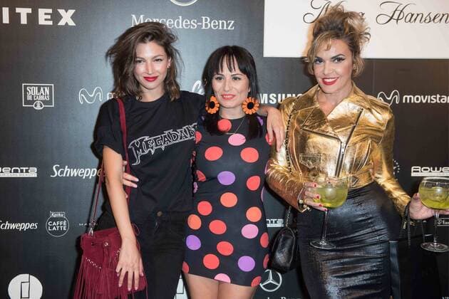 Ursula Corbero, Maria Escote y Silvia Superstar despues del desfile de Maria Escote y Maya Hansen en la Mercedes Benz Fashion Week 2015 en Madrid. 588 cordon press Urusla Corbero, Maria Escote and Silvia Superstar after the Maria Escote and Maya Hansen s fashion show at Mercedes Benz Fashion Week 2015 in Madrid. 