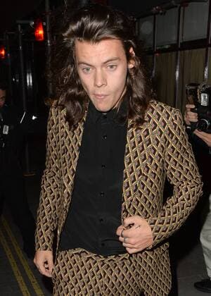 British singer Harry Styles attending Love Magazine s Miu Miu London Fashion Week party at Loulou s club in Mayfair, London. SEPTEMBER 21st 2015  LTNx152935