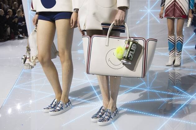 London, UK. 22 09 2015. London Fashion Week runway show of British accessories and handbag designer Anya Hindmarch at Lindley Hall. London Fashion Week, Anya Hindmarch, London, UK 