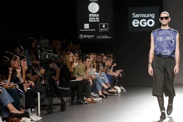 Model bei der 44 Fashion Show auf der Mercedes-Benz Fashion Week Madrid Spring Summer 2016. Madrid, 22.09.2015 44 Model 