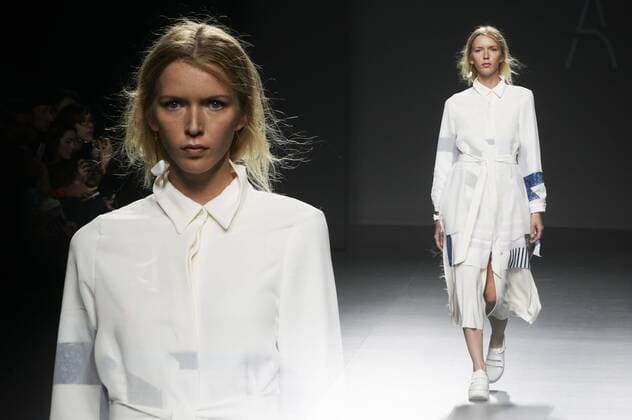 Model bei der Azabala Fashion Show auf der Mercedes-Benz Fashion Week Madrid Spring Summer 2016. Madrid, 22.09.2015 Azabala Model 
