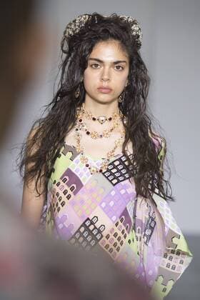 London, UK. 22 09 2015. A model during the rehearsal of the runway show. London Fashion Week SS16 ready-to-wear runway show of designer Ryan Lo at the BFC Show Space in Brewer Street. London Fashion Week, Ryan Lo, London, UK 