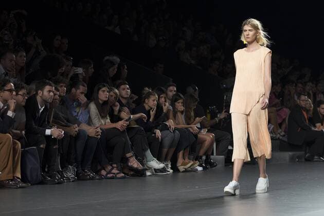 Sept. 22, 2015 - Madrid, Spain - A model showcases designs by Azabala on the runway at the Azabala show during Mercedes-Benz Fashion Week Madrid Spring Summer 2015 16 at Ifema on September 22, 2015 in Madrid, Spain. Madrid Spain  - ZUMAn230