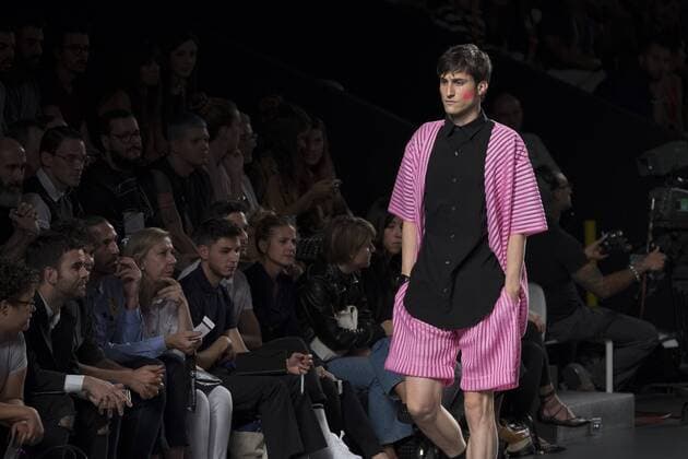 Sept. 22, 2015 - Madrid, Madrid, Spain - A model showcases designs by Davidcatalan on the runway at the Davidcatalan show during Mercedes-Benz Fashion Week Madrid Spring Summer 2015 16 at Ifema on September 22, 2015 in Madrid, Spain. Madrid Spain  - ZUMAn230