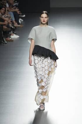 Sept. 22, 2015 - Madrid, Madrid, Spain - A model showcases designs by Xavi Reyes on the runway at the Xavi Reyes show during Mercedes-Benz Fashion Week Madrid Spring Summer 2015 16 at Ifema on September 22, 2015 in Madrid, Spain. Madrid Spain  - ZUMAn230