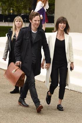Benedict Cumberbach mit Gattin Sophie Hunter bei der Burberry Prorsum Fashion Show auf der London Fashion Week SS16. London, 21.09.2015 Benedict Cumberbach, Sophie Hunter 